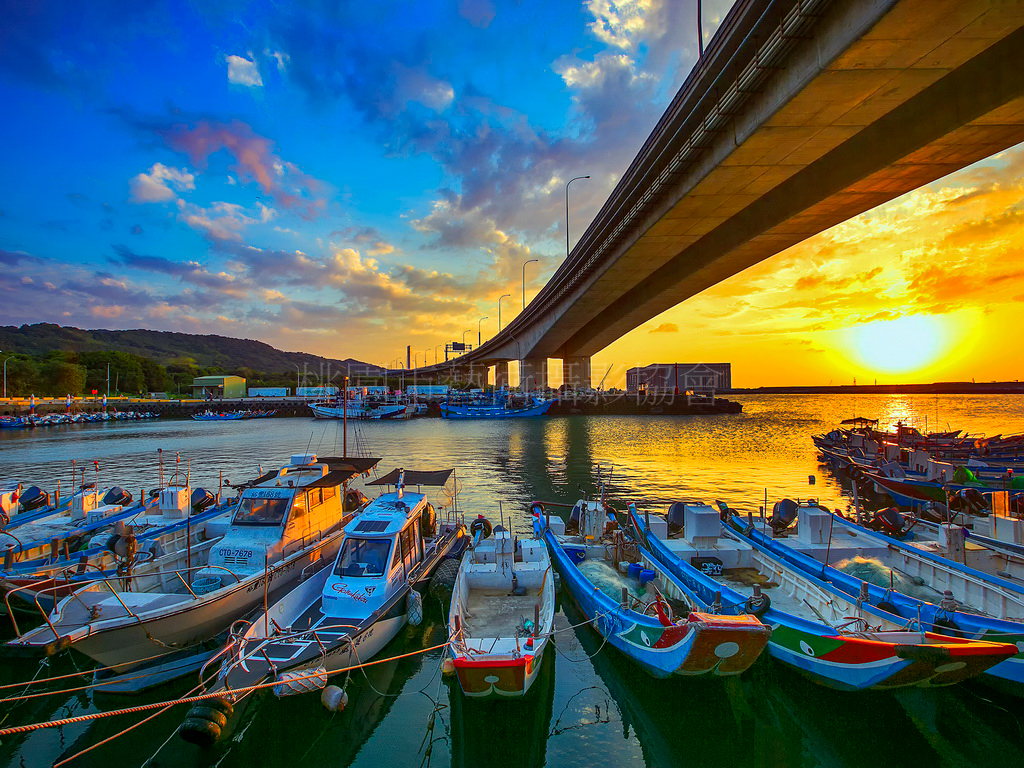 漁港黃昏